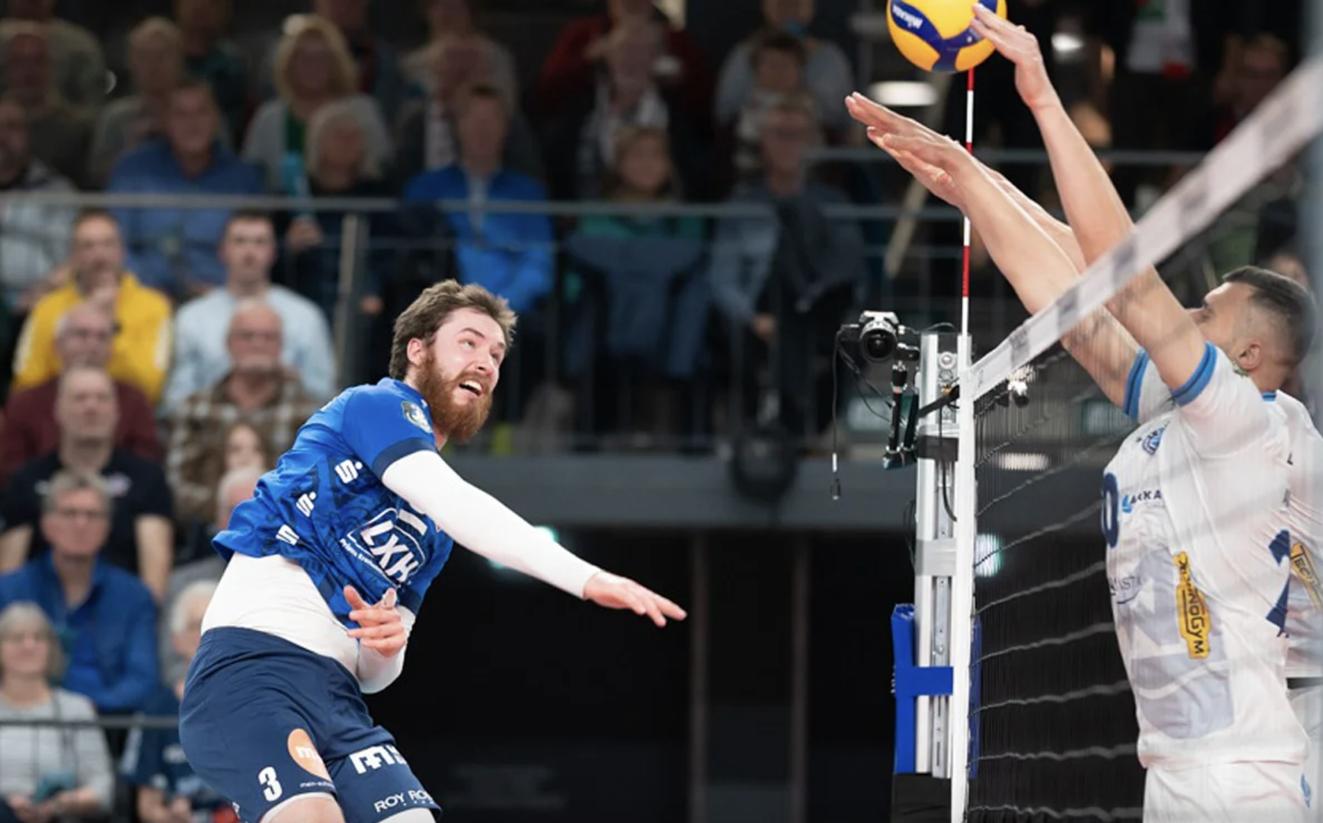 Volleyball team huddle