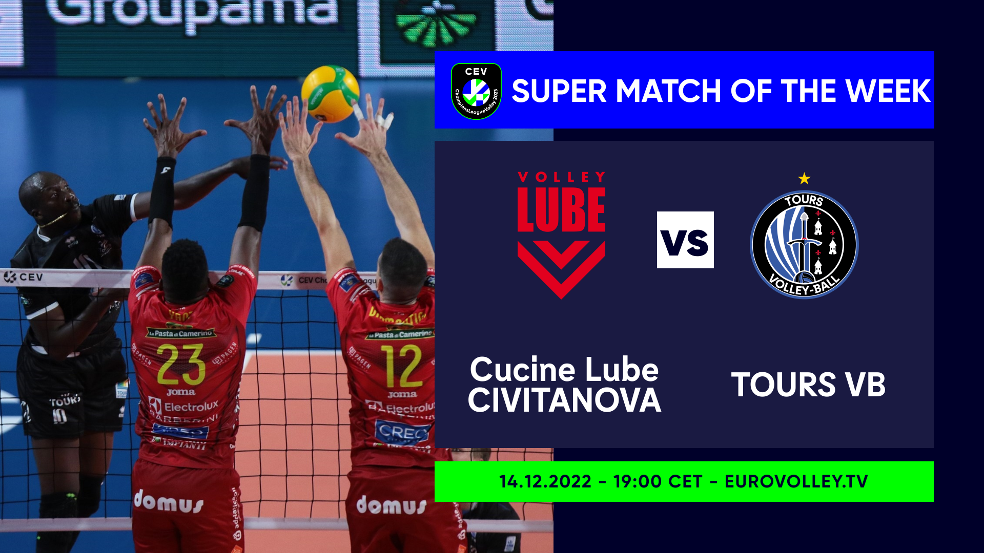 Clash at the Top of Pool C in the Champions League Volleyball