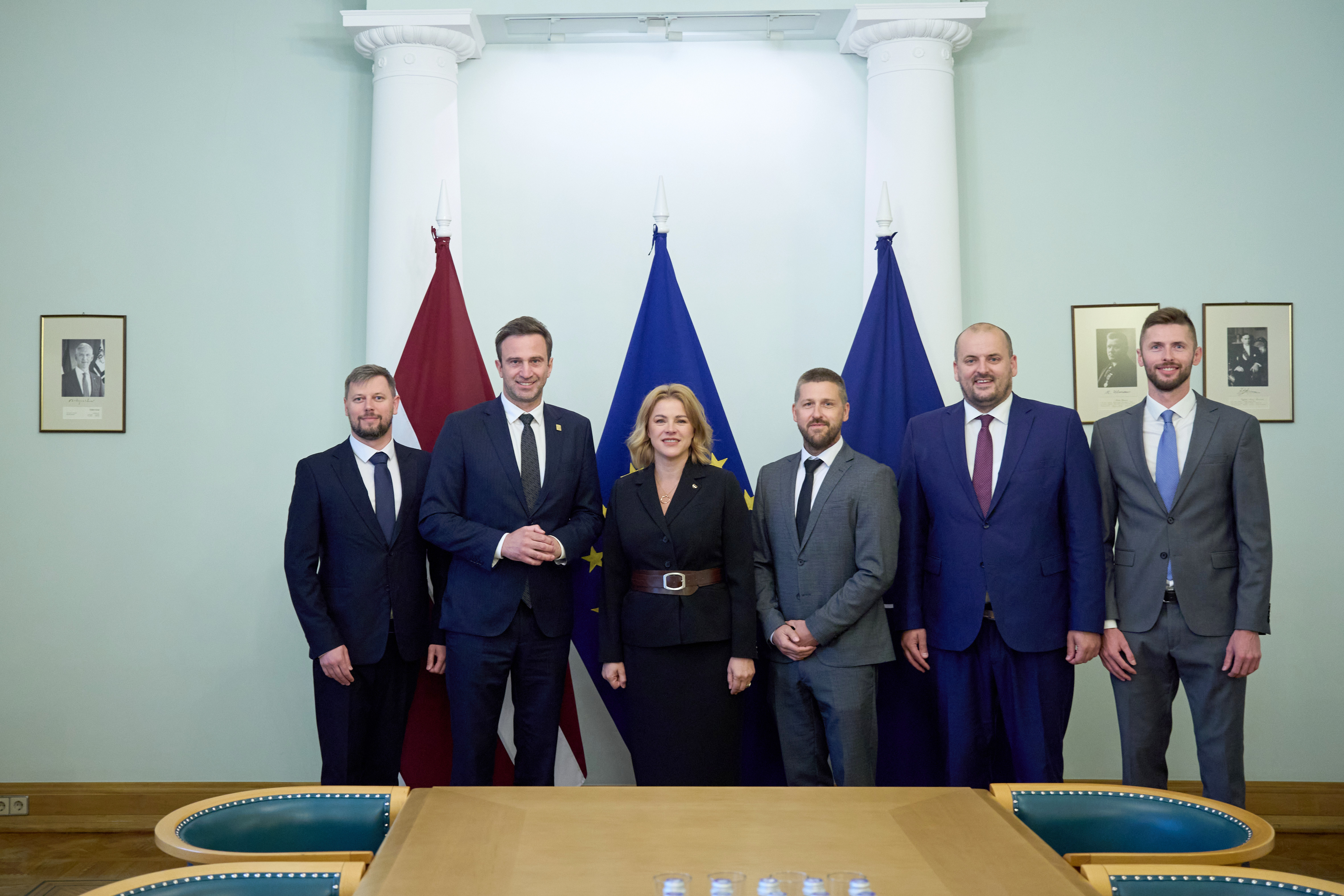 CEV President with Latvian and Croatian Volleyball authorities