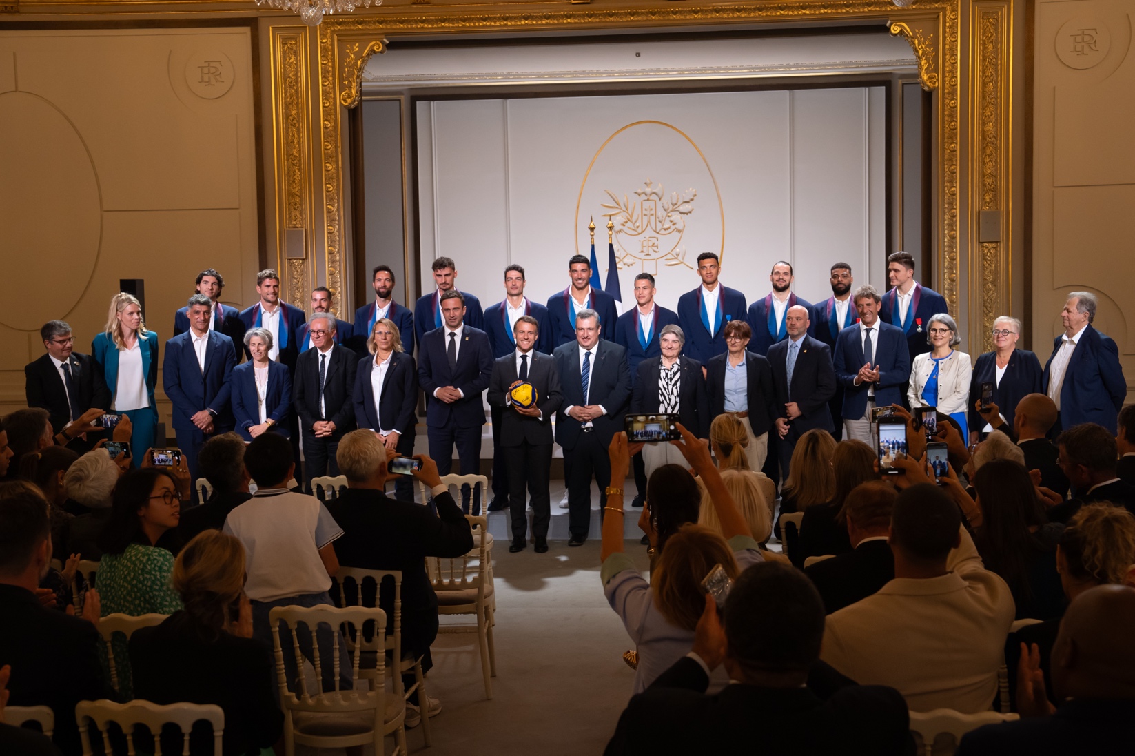 Group photo at Élysée Palace ceremony