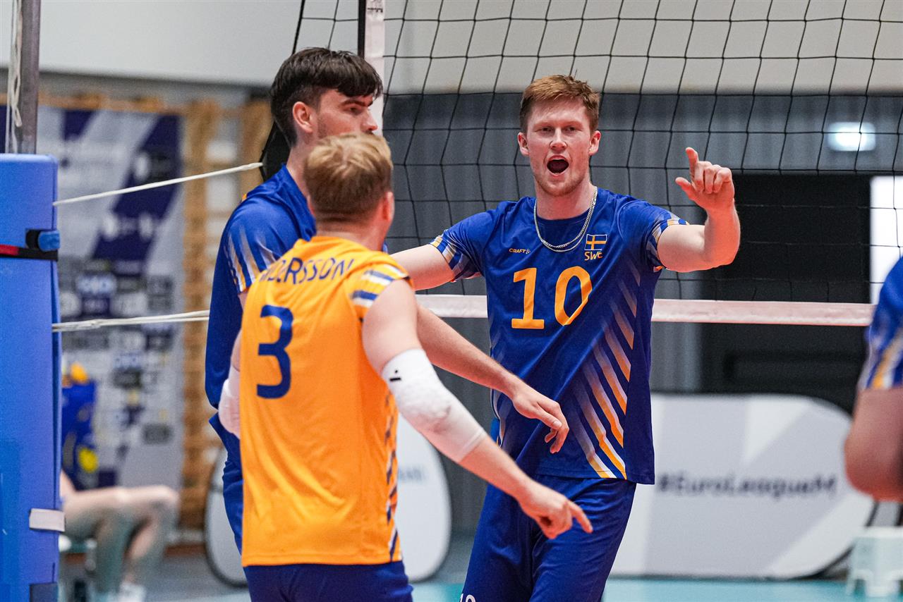 Volleyball action from the CEV Silver League