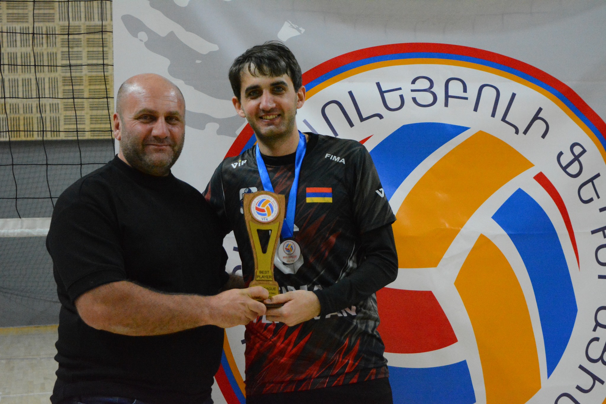 MVP Ashot Balabekyan awarded by Secretary General Karen Asmaryan