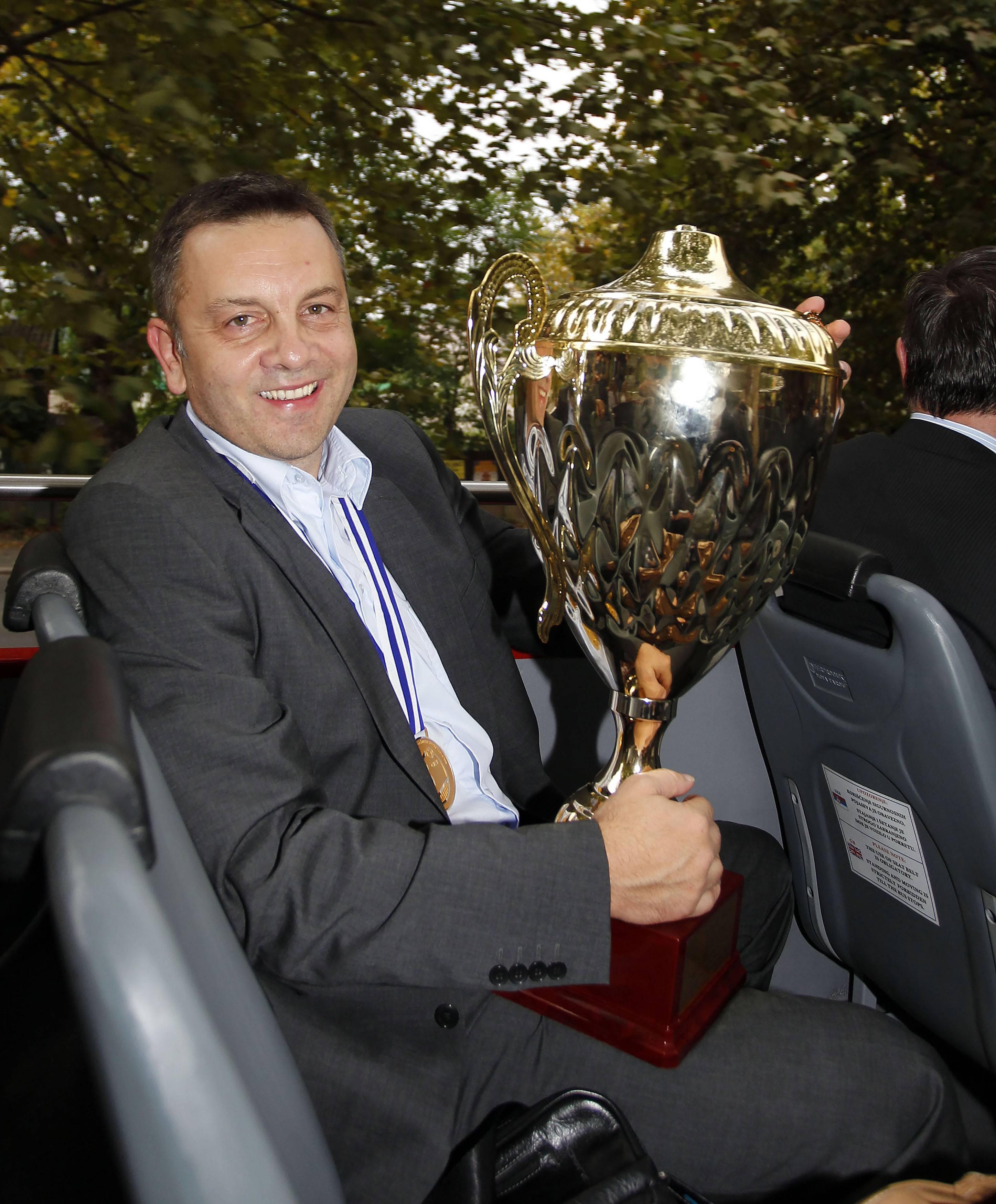 Igor Kolaković with the 2011 European Championship trophy