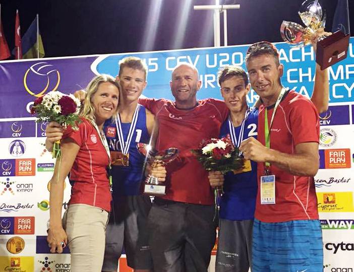 Jetmund with family at 2015 U20 European Championship