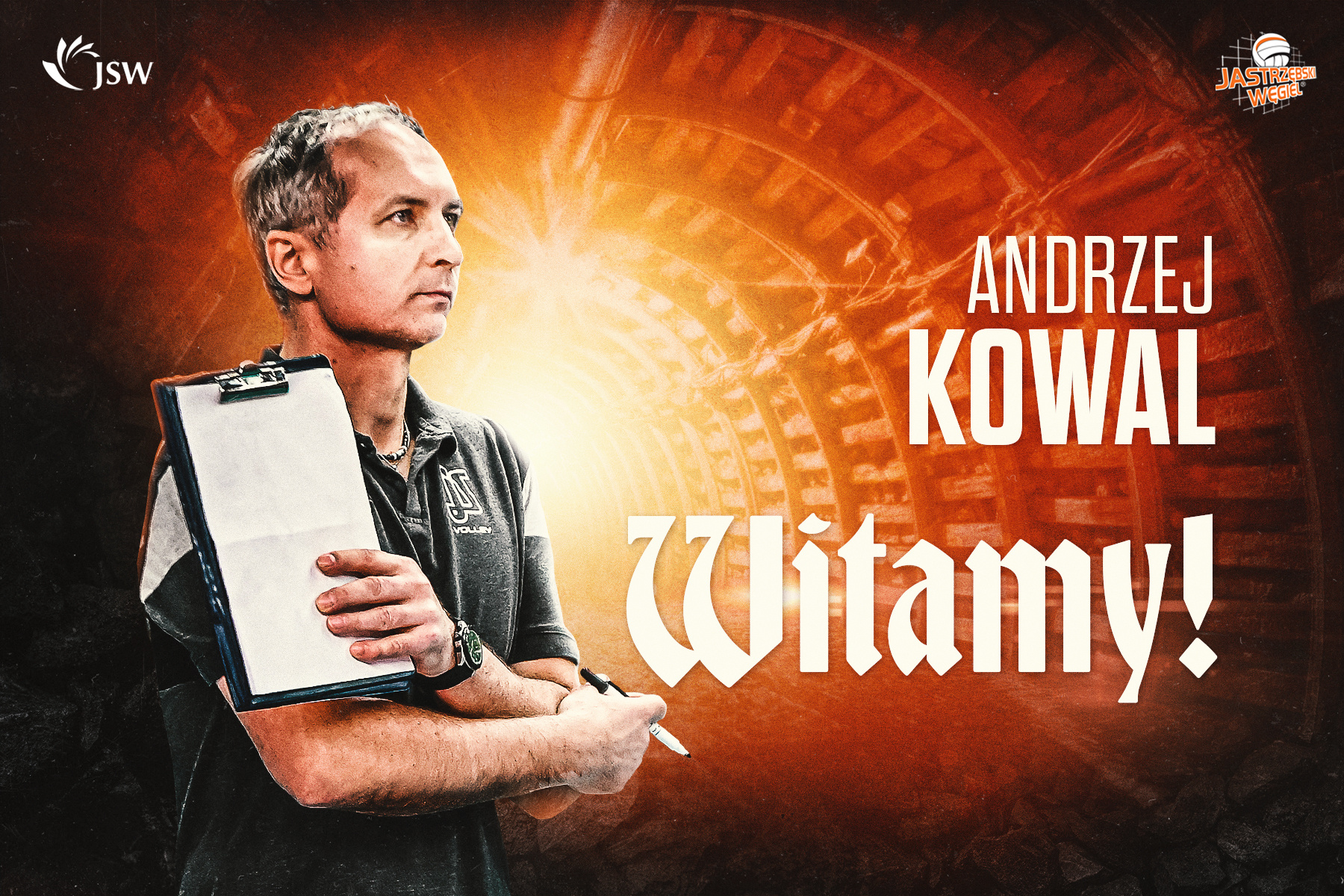 Volleyball coach strategizing