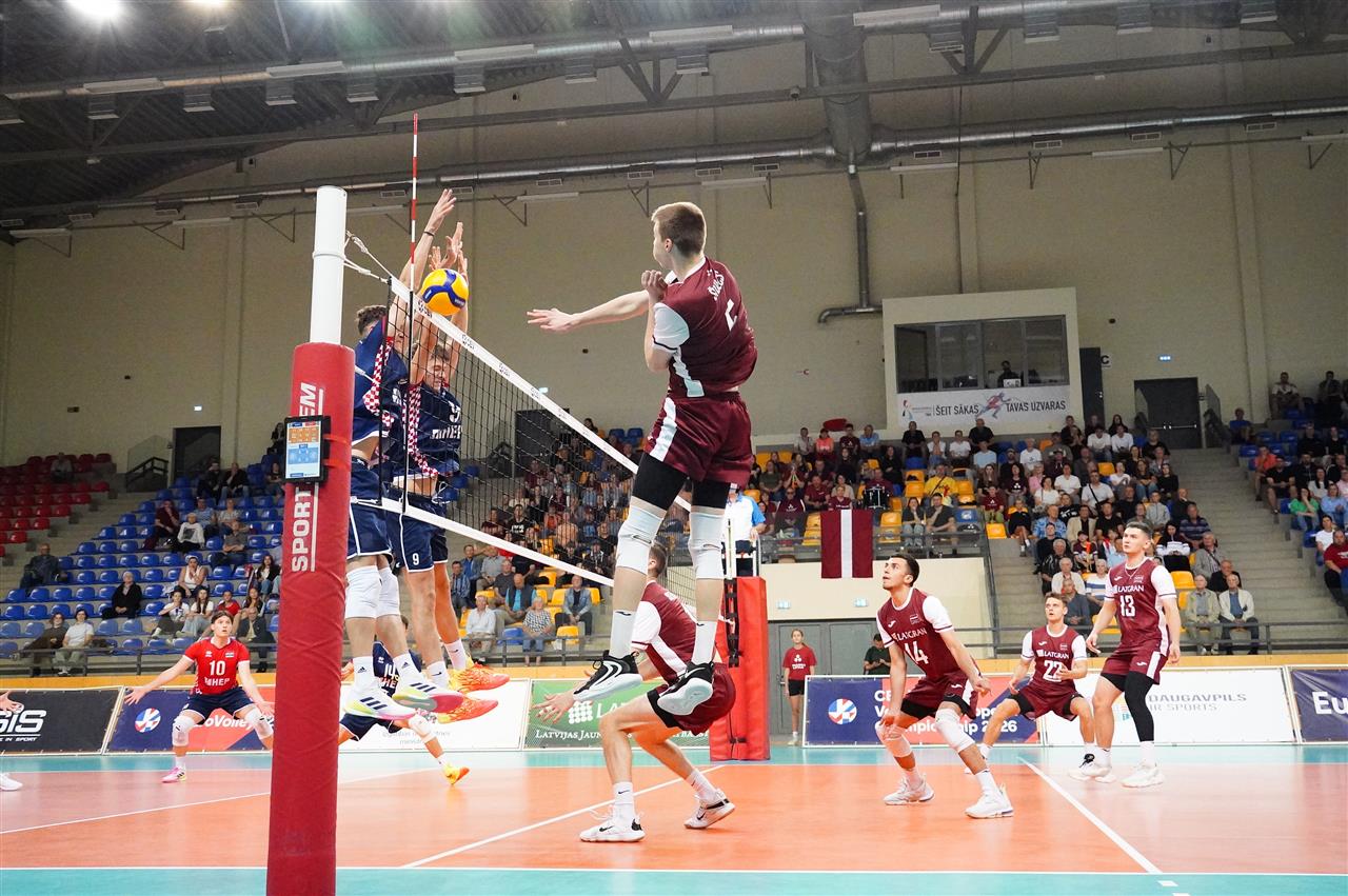 Leo Aleksandrs Štolcs playing for Latvia U22