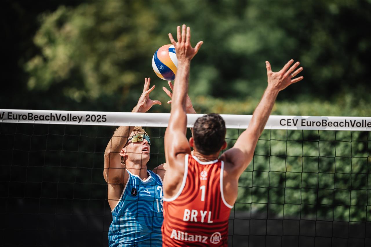 Eylon Elazar and Kevin Cuzmiciov, Israeli beach volleyball players.