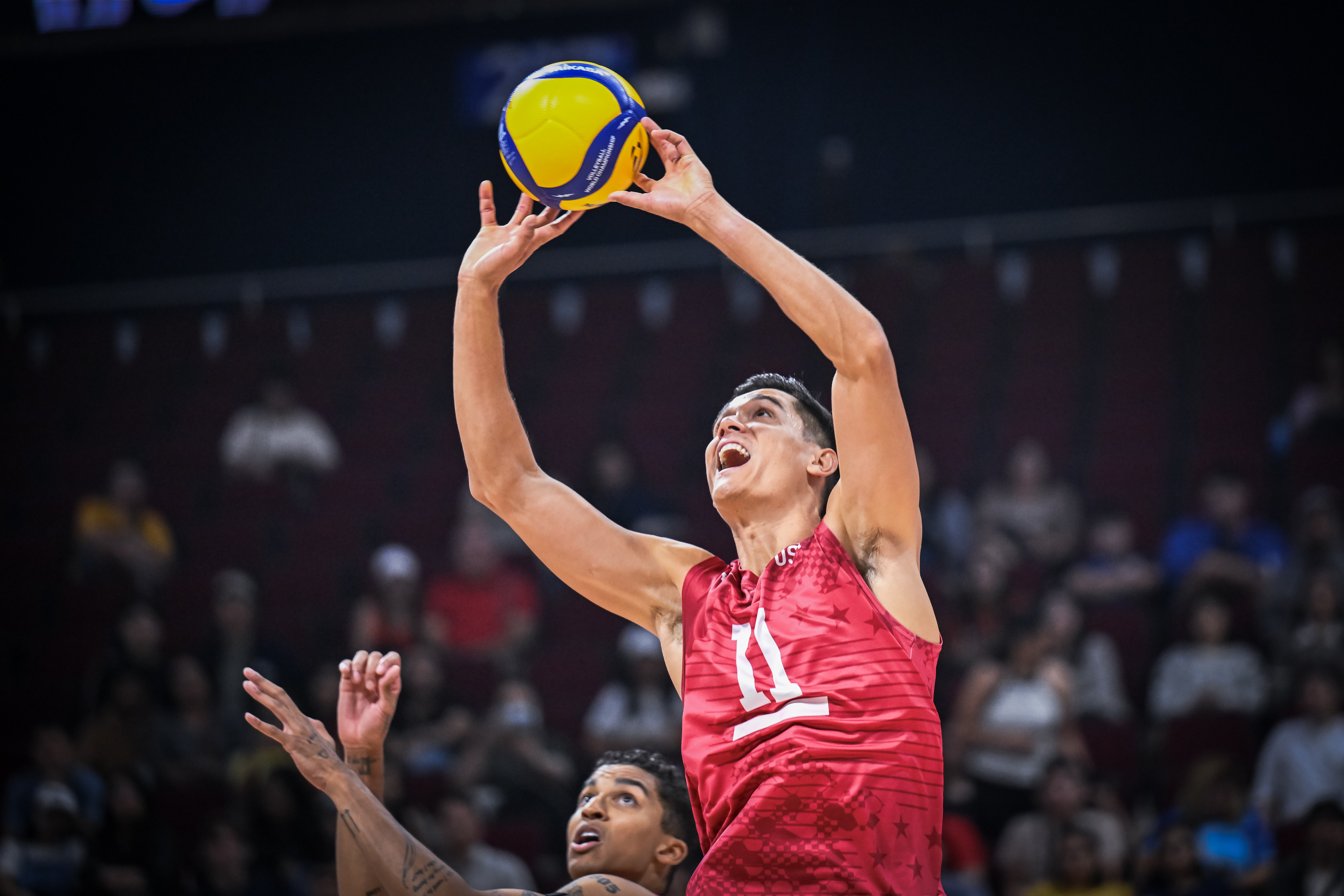 Poland national volleyball team in action