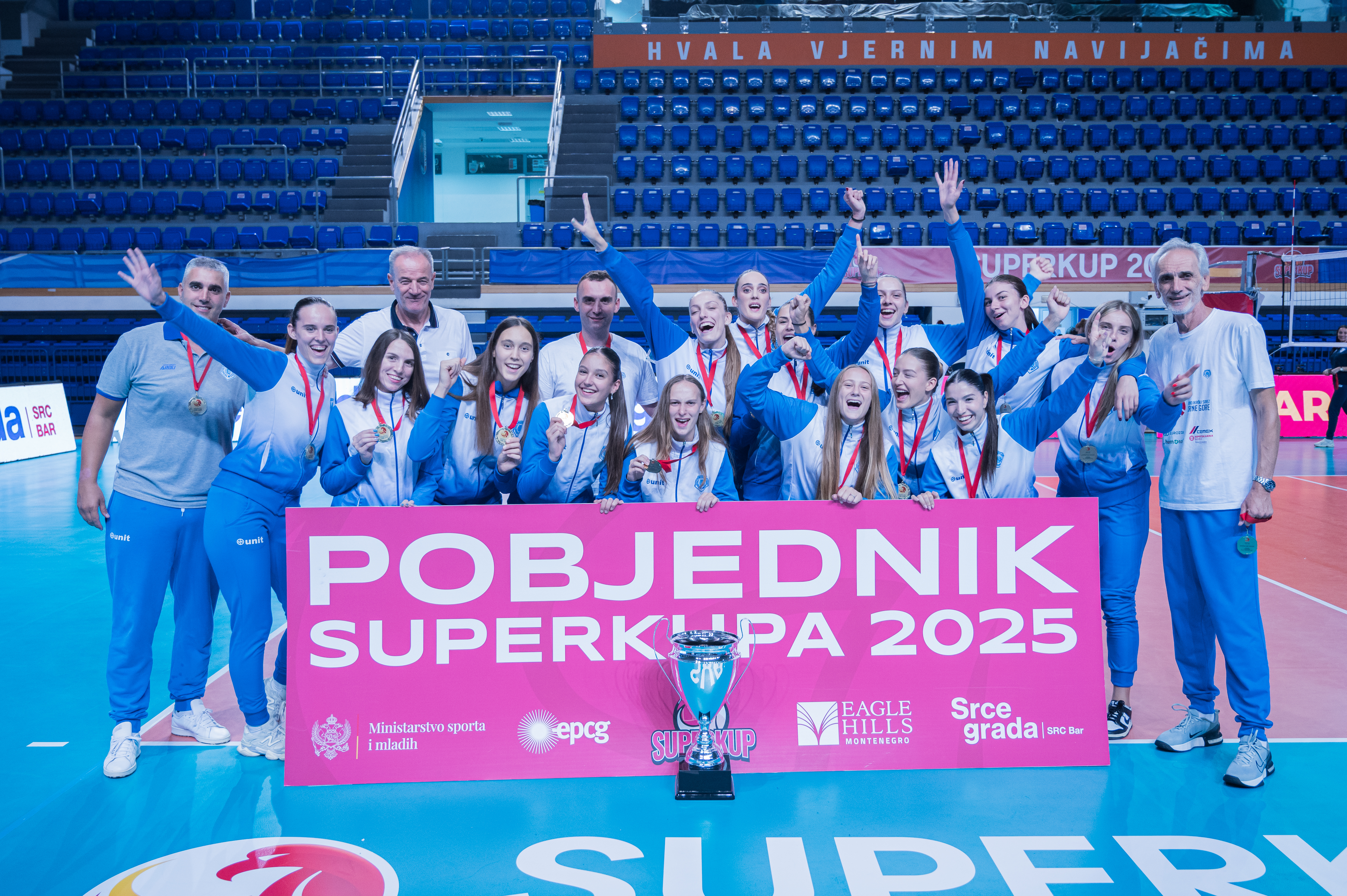 Luka BAR team celebrating Super Cup victory