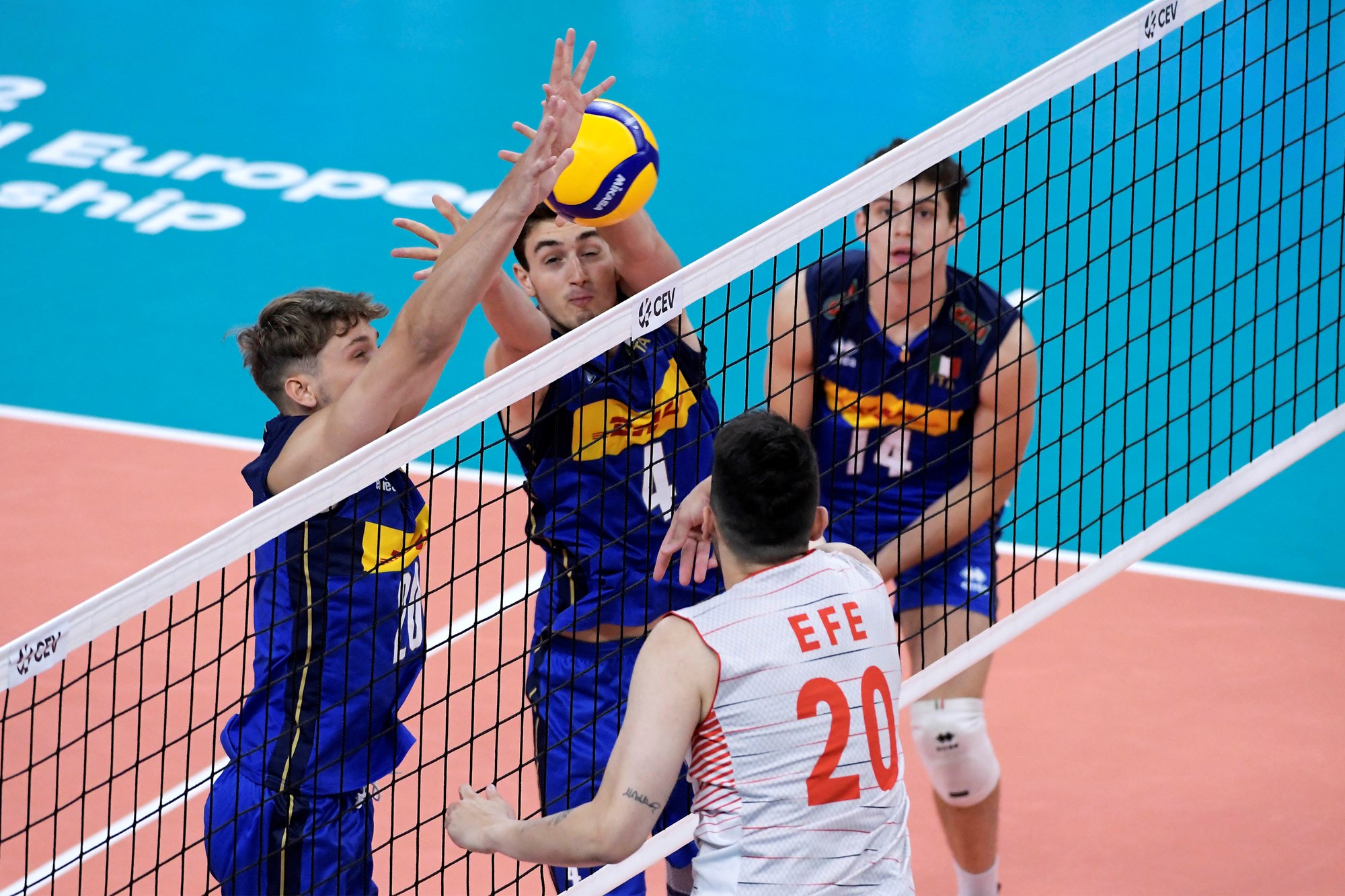 Federico Crosato during the EuroVolley U22 Men`s tournament