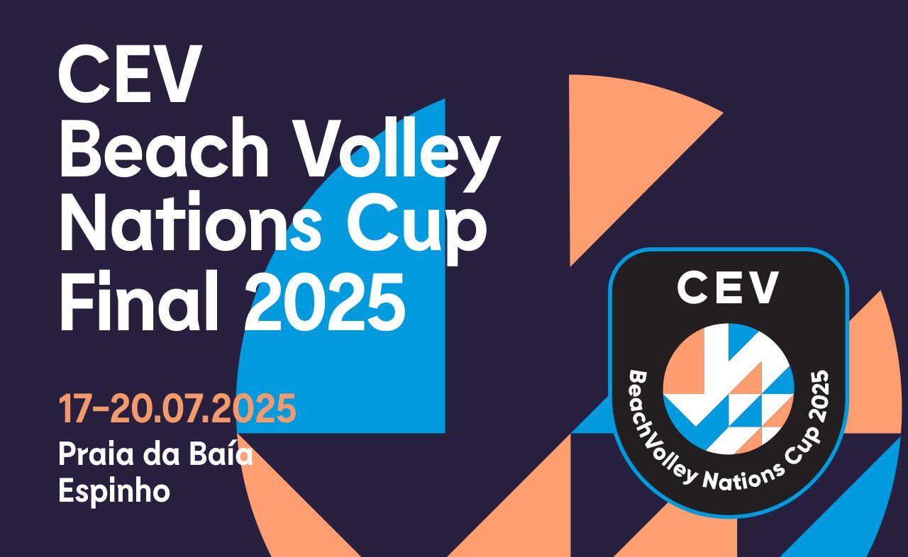 Beach volleyball action on the court