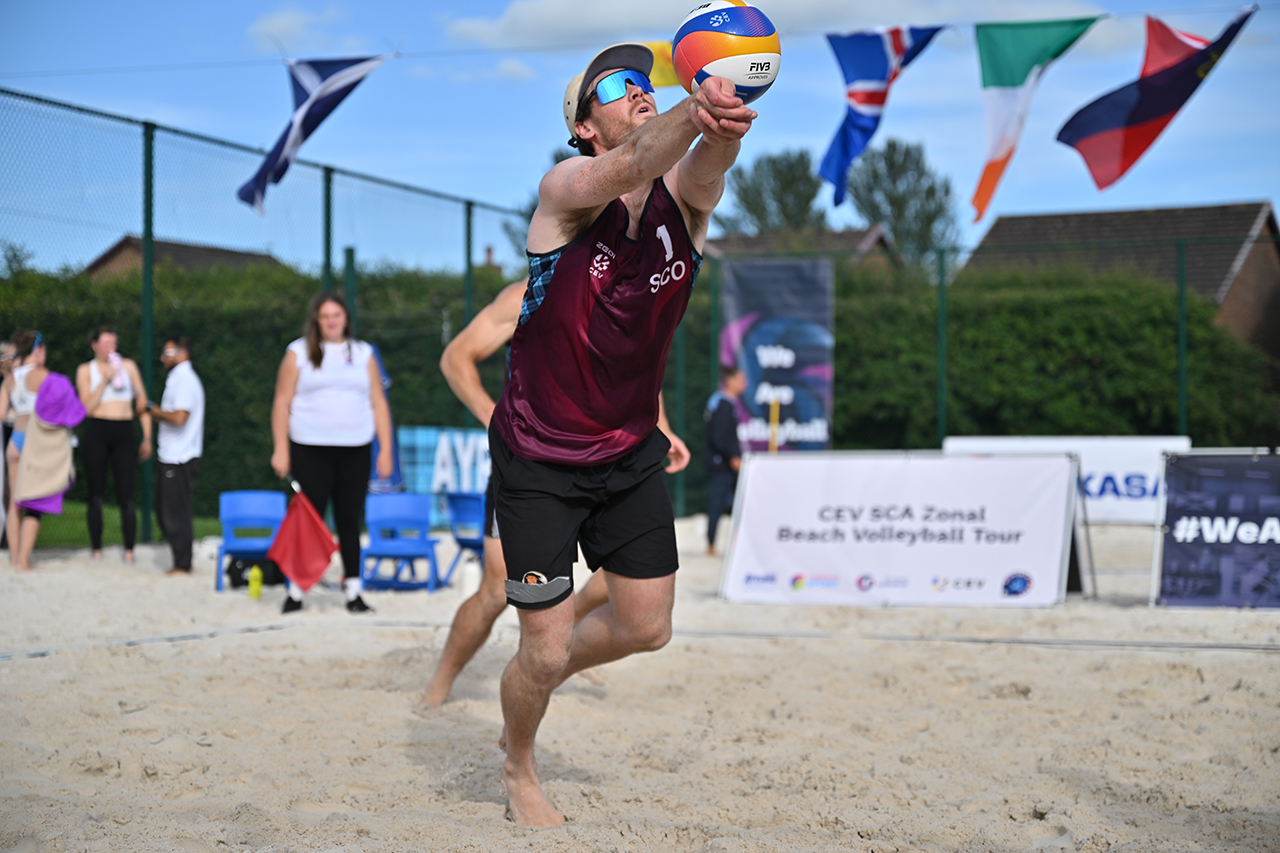 Beach Volleyball Action in Ayr, Scotland