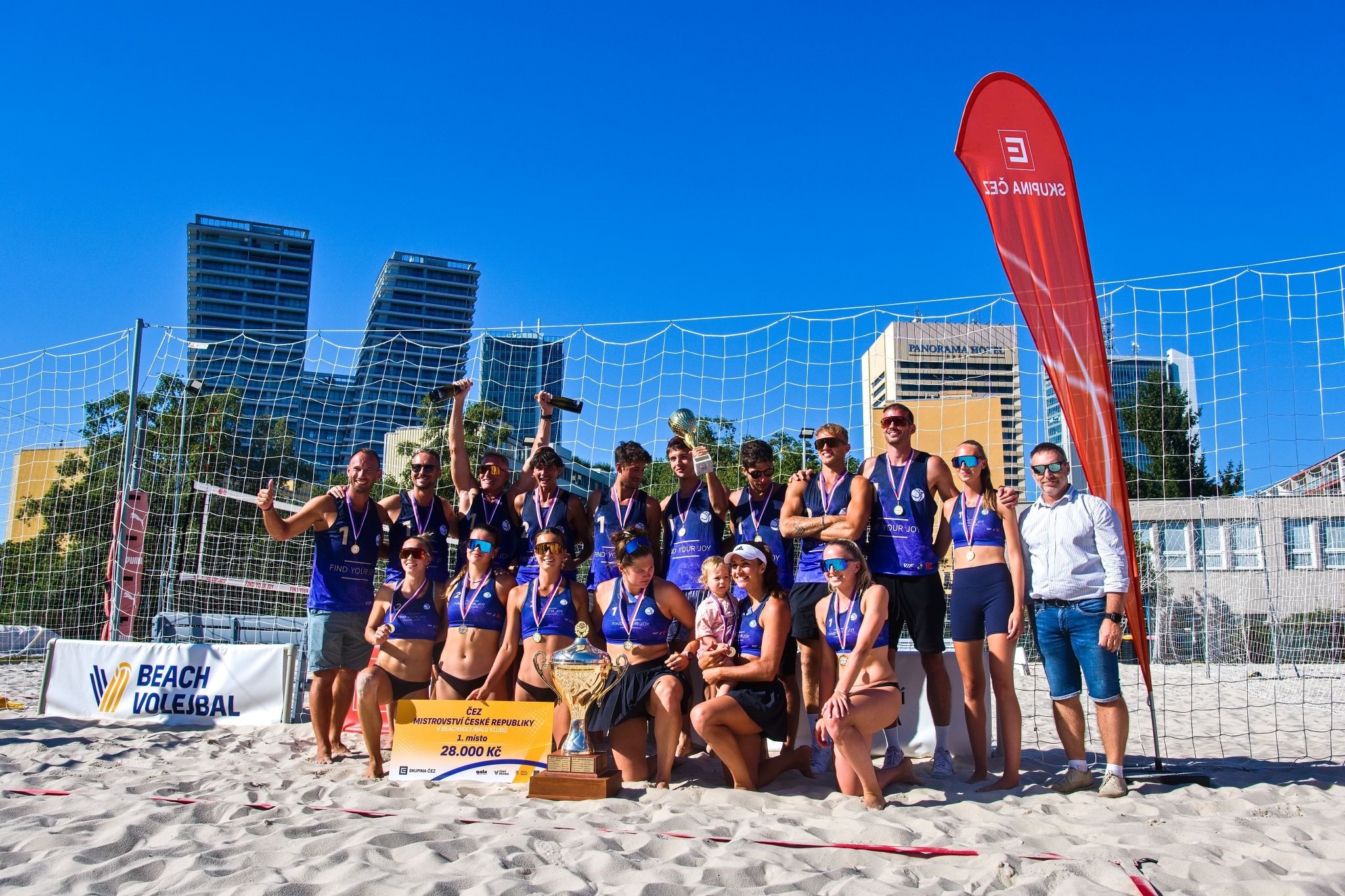 Beach volleyball action from the Czech Club Championships