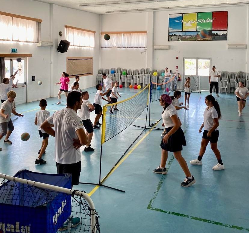 Cyprus pupils enjoy Volleyball lessons at school InsideCEV