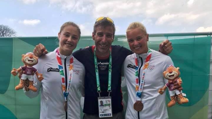 Jetmund with daughter Frida Berntsen and Emilie Olimstad at Buenos Aires 2018