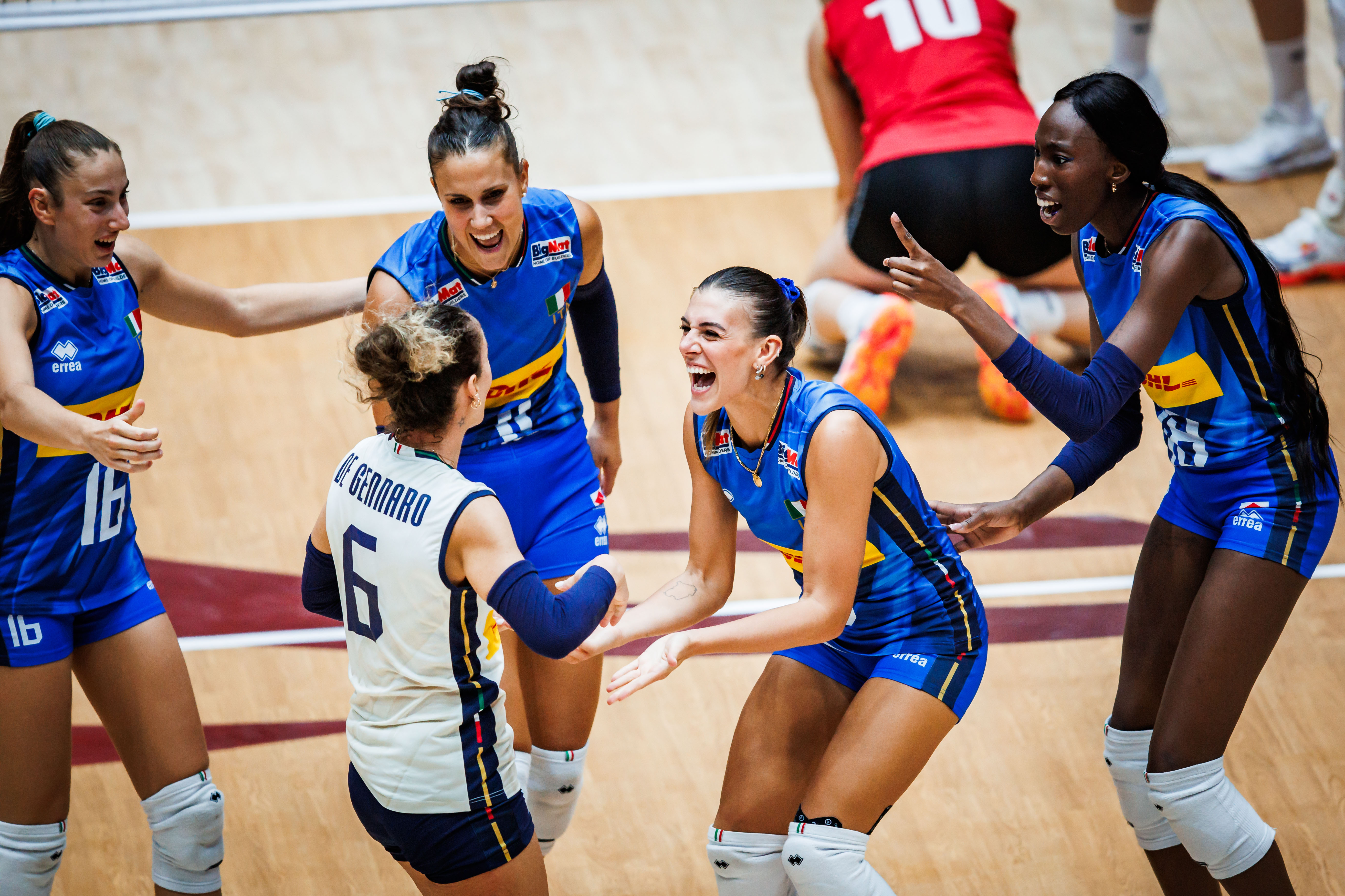 Italian National Volleyball Team in action